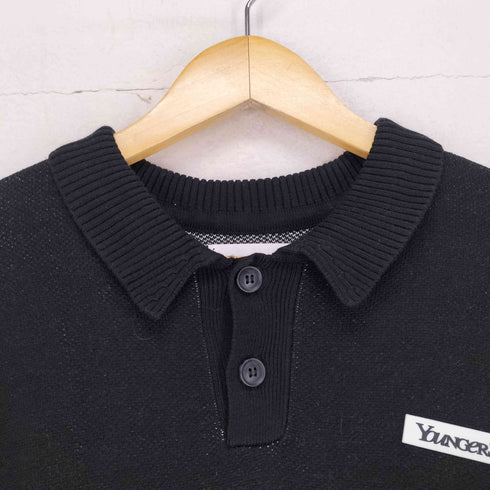 ヤンガーソング Younger Song Radio wave knit polo ニットポロ メンズ JPN:M