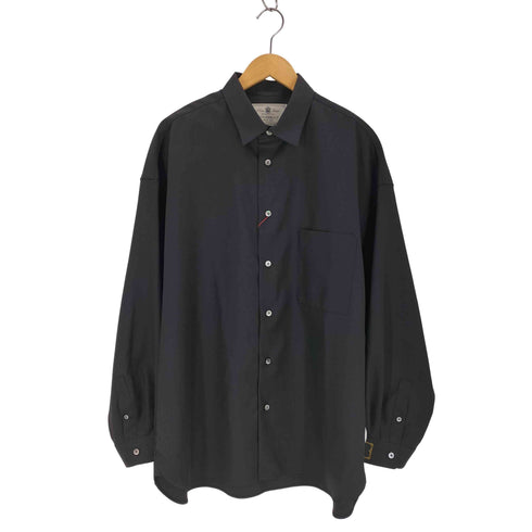 メゾンスペシャル MAISON SPECIAL Chambray Washable Wool Prime-Over Regular Collar Shirt メンズ JPN:2