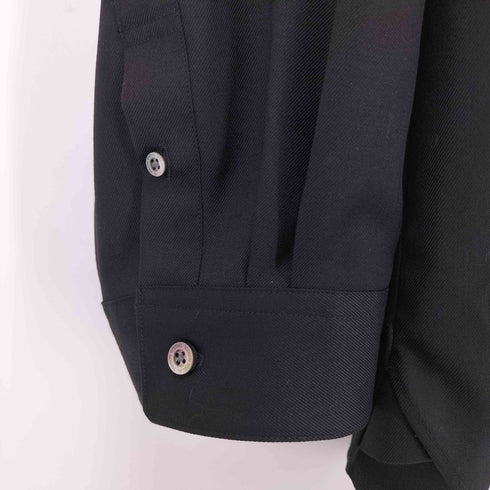 メゾンスペシャル MAISON SPECIAL Chambray Washable Wool Prime-Over Regular Collar Shirt メンズ JPN:2