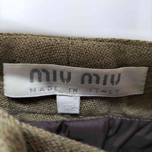 ミュウミュウ miu miu 1999AW イタリア製 KNIT CUFF RIDING PANTS 裾リブ レディース JPN:42