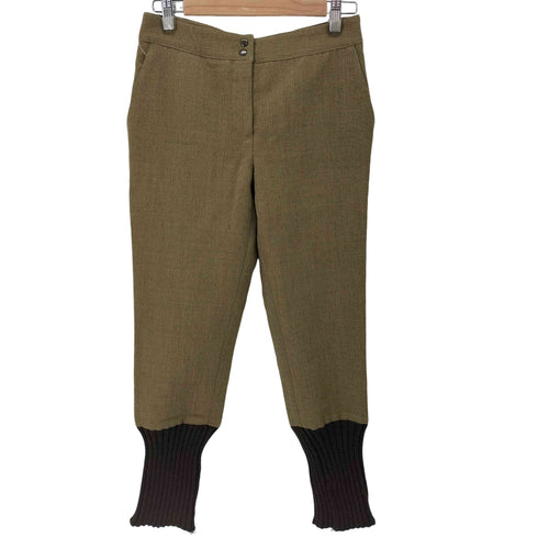 ミュウミュウ miu miu 1999AW イタリア製 KNIT CUFF RIDING PANTS 裾リブ レディース JPN:42
