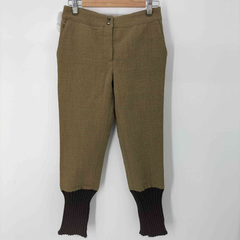 ミュウミュウ miu miu 1999AW イタリア製 KNIT CUFF RIDING PANTS 裾リブ レディース JPN:42