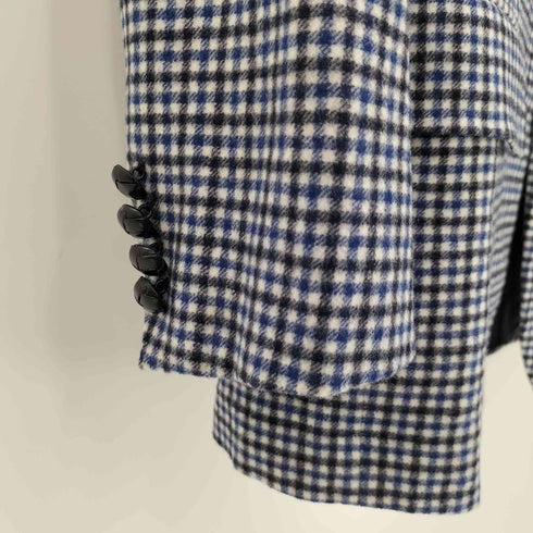 ブルックスブラザーズ BROOKS BROTHERS PERSONAL ORDER くるみボタン チェック柄3Bカシミヤテーラードジャケット メンズ