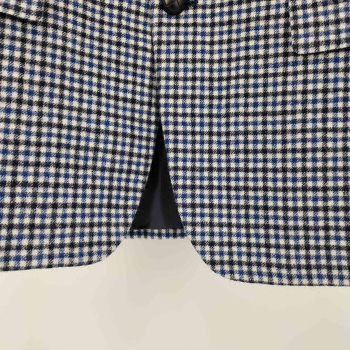 ブルックスブラザーズ BROOKS BROTHERS PERSONAL ORDER くるみボタン チェック柄3Bカシミヤテーラードジャケット メンズ