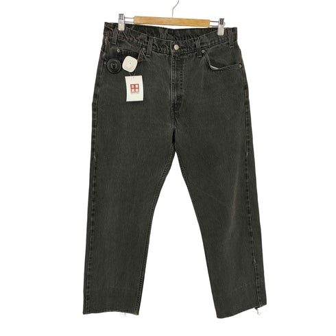 リーバイス Levis 505 オレンジタブ ブラックデニムパンツ メンズ 36×30