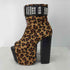 charla tedrick レオパードチェック厚底ヒールパンプス レディース 7M