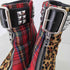 charla tedrick レオパードチェック厚底ヒールパンプス レディース 7M