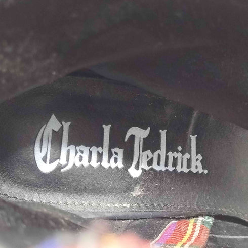 charla tedrick レオパードチェック厚底ヒールパンプス レディース 7M