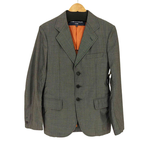 コムデギャルソンオム COMME des GARCONS HOMME 14SS 3B ウール 裏地メッシュ ストライプ テーラードジャケット メンズ JPN:XS