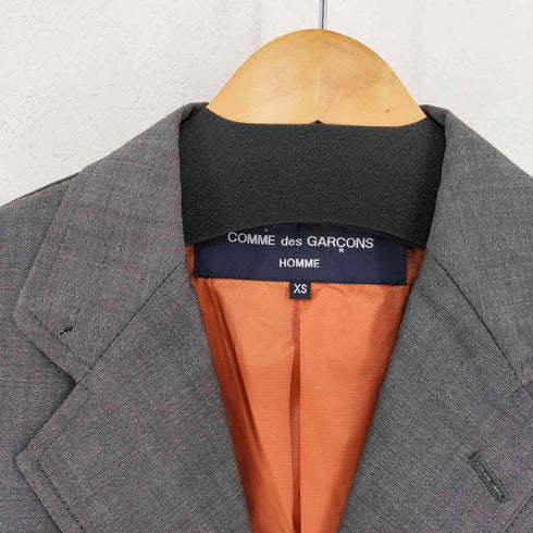 コムデギャルソンオム COMME des GARCONS HOMME 14SS 3B ウール 裏地メッシュ ストライプ テーラードジャケット メンズ JPN:XS