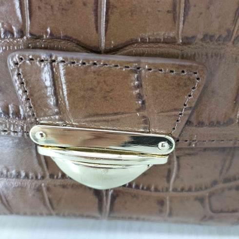 cat in the closset 2way クロコ型押し ショルダーバッグ レディース