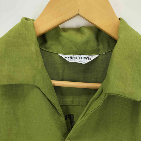 angeltown バックワッペン ボーリングシャツ メンズ
