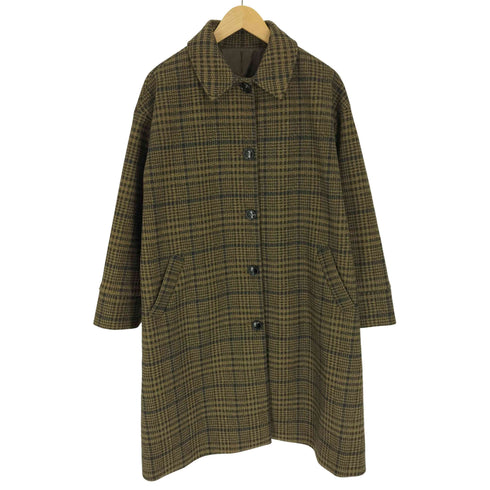 パーフェクトスーツファクトリー P.S.FA Perfect Suit FActory 千鳥格子 チェック ステンカラーコート レディース JPN:M