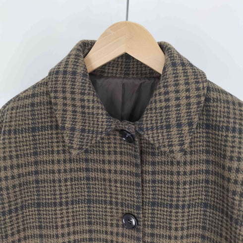 パーフェクトスーツファクトリー P.S.FA Perfect Suit FActory 千鳥格子 チェック ステンカラーコート レディース JPN:M