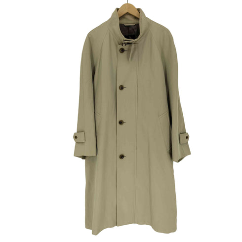 ランバンクラッシック LANVIN CLASSIQUE 90S チンストラップベルト ウエストベルト ラグランスリーブ 比翼ボタン ポリノジックコットン スタンドカラー コート メンズ R46-44