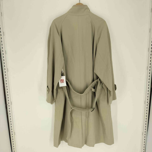 ランバンクラッシック LANVIN CLASSIQUE 90S チンストラップベルト ウエストベルト ラグランスリーブ 比翼ボタン ポリノジックコットン スタンドカラー コート メンズ R46-44