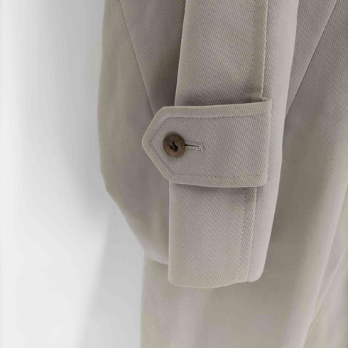 ランバンクラッシック LANVIN CLASSIQUE 90S チンストラップベルト ウエストベルト ラグランスリーブ 比翼ボタン ポリノジックコットン スタンドカラー コート メンズ R46-44