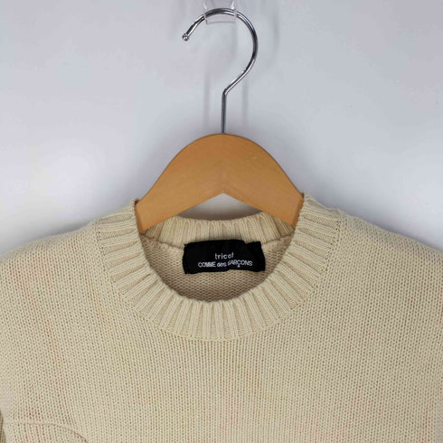 トリココムデギャルソン tricot COMME des GARCONS 90s フラワーモチーフ ウールナイロンニット レディース