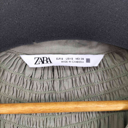 ザラ ZARA 両ポケット シャツワンピース レディース S