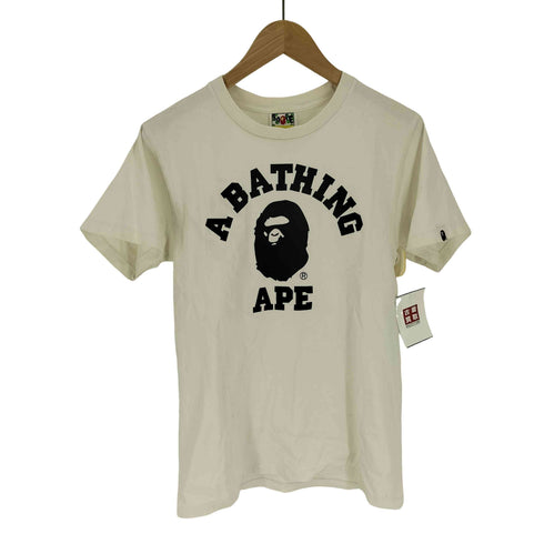 アベイシングエイプ BAPE by A BATHING APE COLLEGE TEE エイプ ヘッド ロゴ カレッジ Tシャツ Y2K メンズ JPN:S