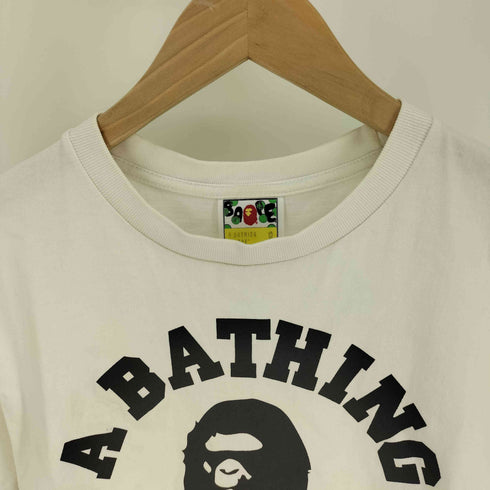 アベイシングエイプ BAPE by A BATHING APE COLLEGE TEE エイプ ヘッド ロゴ カレッジ Tシャツ Y2K メンズ JPN:S