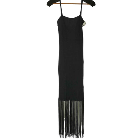 ザラ ZARA フリンジキャミソールリブニットワンピース レディース import:M