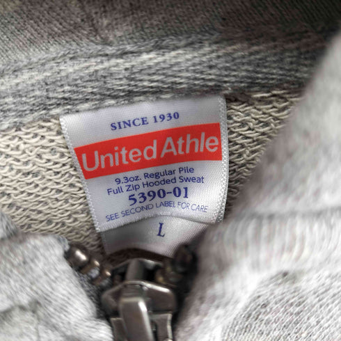 ユナイテッドアスレ UNITED ATHLE プリントジップアップパーカー メンズ JPN:L