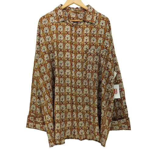 エドウィナホール Edwina Horl HEMD BLOCK PRINT gold sonnenanbeter ヘムト ブロック プリント ゴールド シャツ メンズ import:M