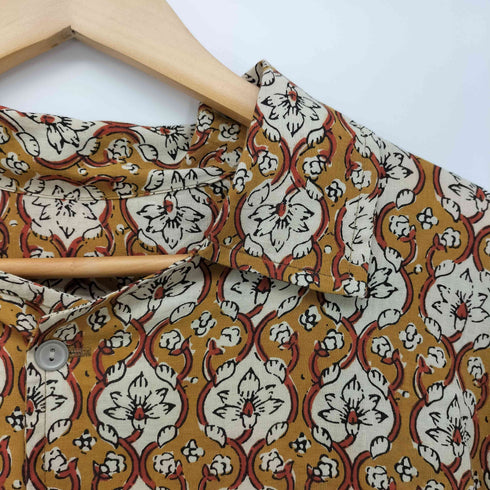 エドウィナホール Edwina Horl HEMD BLOCK PRINT gold sonnenanbeter ヘムト ブロック プリント ゴールド シャツ メンズ import:M