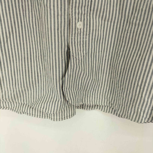 ダントン DANTON L/S バンドカラーストライプシャツ メンズ US:36