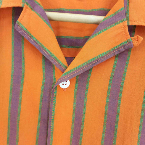 ビームス BEAMS 24ss ストライプ オープンカラー シャツ メンズ JPN:M