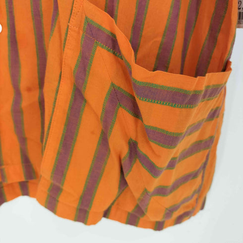 ビームス BEAMS 24ss ストライプ オープンカラー シャツ メンズ JPN:M