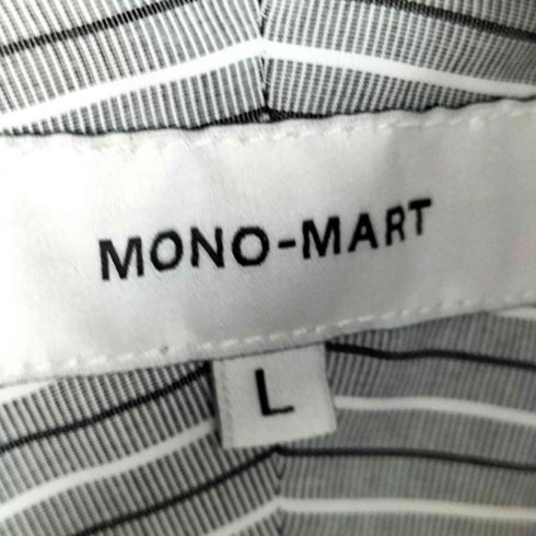 モノマート MONO-MART ストライプサイドシャーリングルーズ半袖シャツ レディース JPN:L