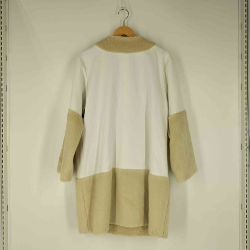 エドウィナホール Edwina Horl 素材切替 ボア ノーカラー ダッフルコート メンズ JPN:XS