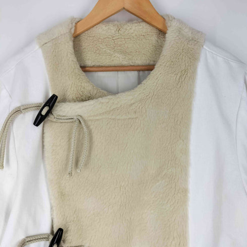 エドウィナホール Edwina Horl 素材切替 ボア ノーカラー ダッフルコート メンズ JPN:XS