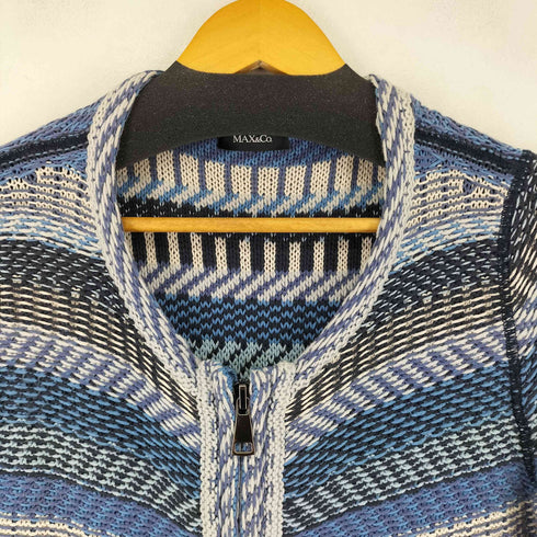 マックスアンドコー MAX & CO. ノーカラージップニットジャケット レディース import:S