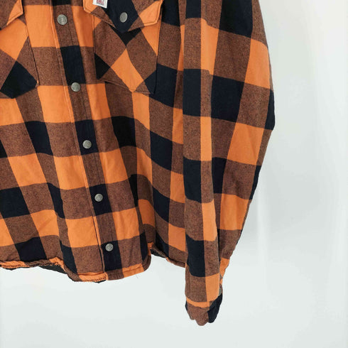 ビッグビル BIG BILL ネルシャツジャケット 裏地キルティング フロントパッチ MADE IN USA メンズ JPN:XL