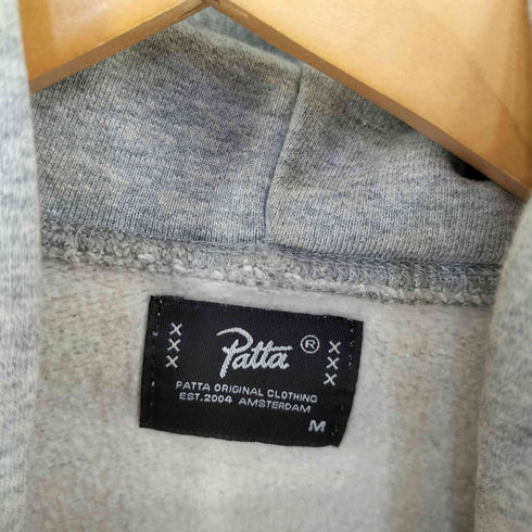 パタ PATTA Side Script Hoody Melange Grey メンズ JPN:M
