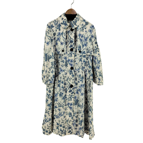 バーバリー BURBERRY フローラルプリント リネン ドレスコート レディース 42