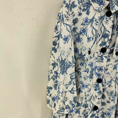 バーバリー BURBERRY フローラルプリント リネン ドレスコート レディース 42
