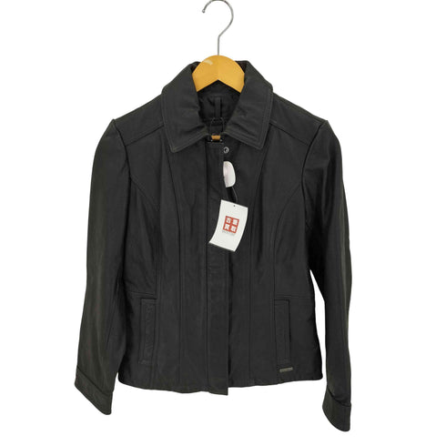 エディーバウアー Eddie Bauer カウレザーシングルライダースジャケット レディース PXS
