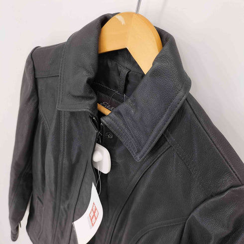 エディーバウアー Eddie Bauer カウレザーシングルライダースジャケット レディース PXS