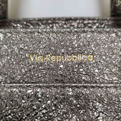 Via Repubblica スウェード切替トートバッグ Y2K レディース