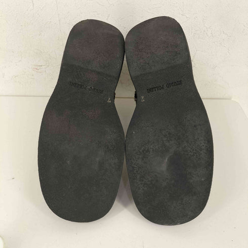 STUDIO POLLINI イタリア製 サイドジップ スエード 裏地ファー ショートブーツ レディース