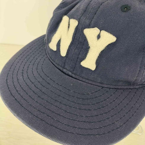 エベッツフィールドフランネルズ Ebbets Field Flannels USA製 NY刺繍 ウールパッチ 6パネルキャップ メンズ 7 3/8