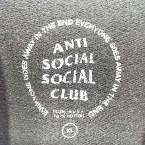 アンチソーシャルソーシャルクラブ ANTI SOCIAL SOCIAL CLUB 両面ロゴプリント コラボパーカー メンズ import:XL