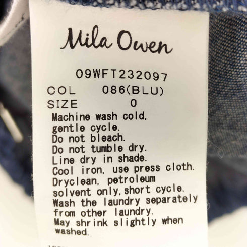 ミラオーウェン Mila Owen ギャザー デザイン デニム ブラウス レディース JPN:0