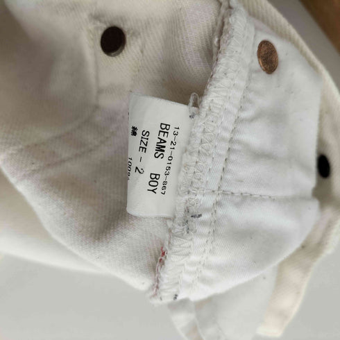 ビームスボーイ BEAMS BOY ワークデニムパンツ サスペンダーボタン シンチバック レディース JPN:2