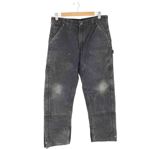 カーハート Carhartt ダック地 ダブルニーワークパンツ 裾ジップ 裏地キルティング メンズ 34×32