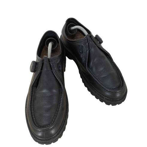ピージー PG KNOCK BLACK LEATHER ローファー VIBRAMソール メンズ EUR:44